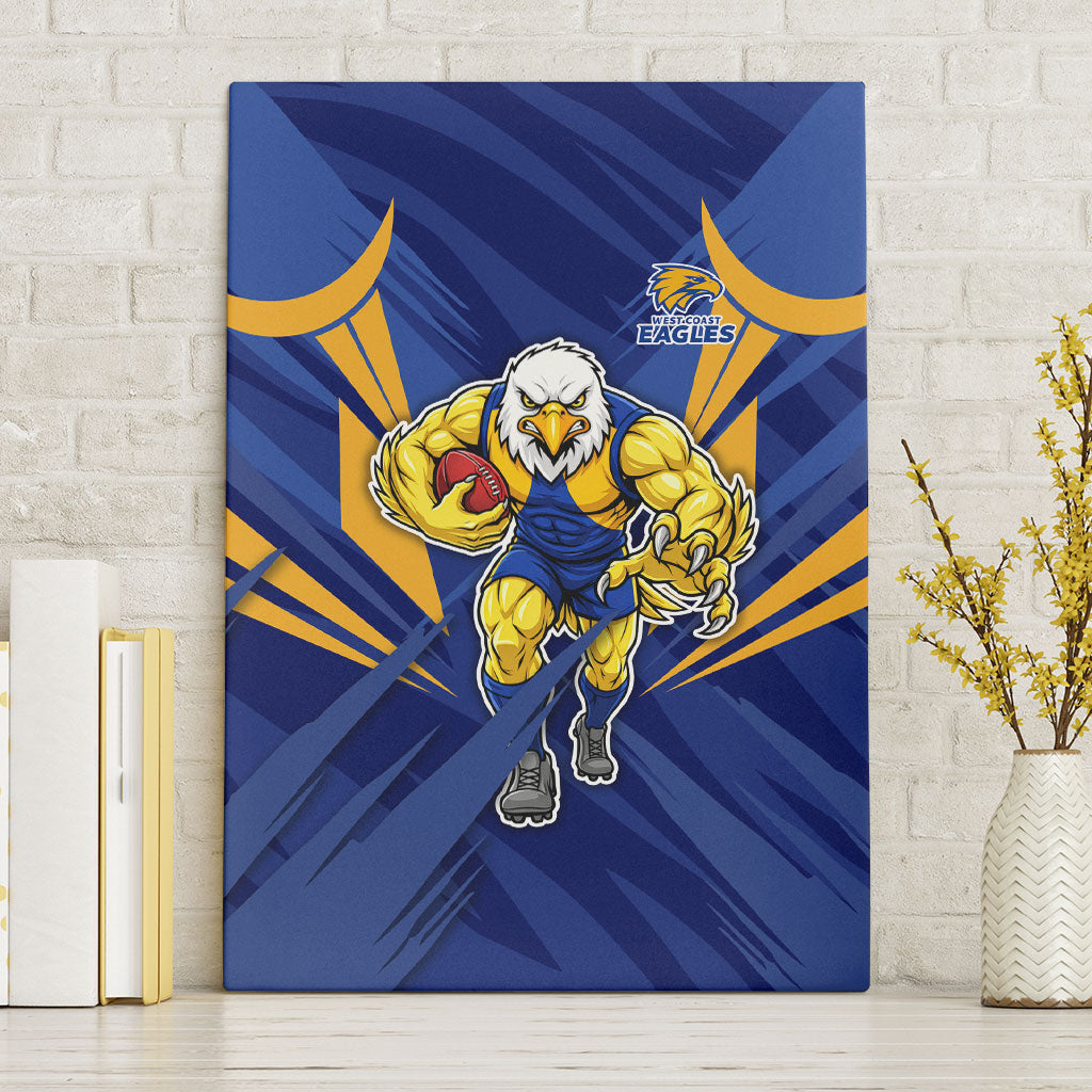 West Coast Eagles Australian Football Canvas Wall Art Powerful Eagle Mascot - Bold Team Colors
