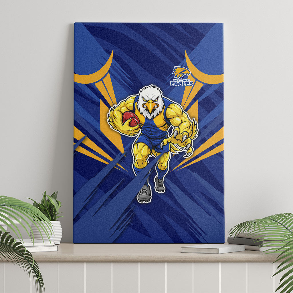 West Coast Eagles Australian Football Canvas Wall Art Powerful Eagle Mascot - Bold Team Colors