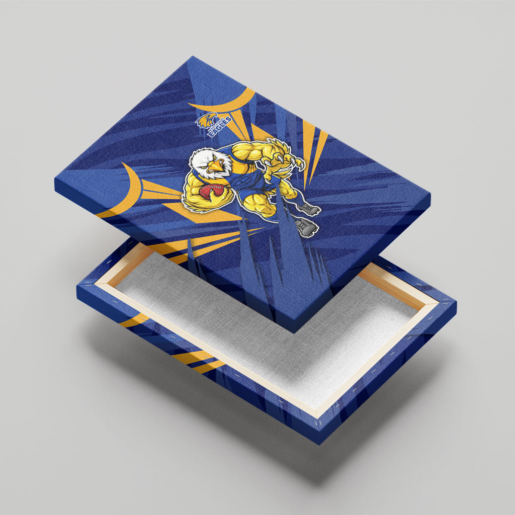 West Coast Eagles Australian Football Canvas Wall Art Powerful Eagle Mascot - Bold Team Colors