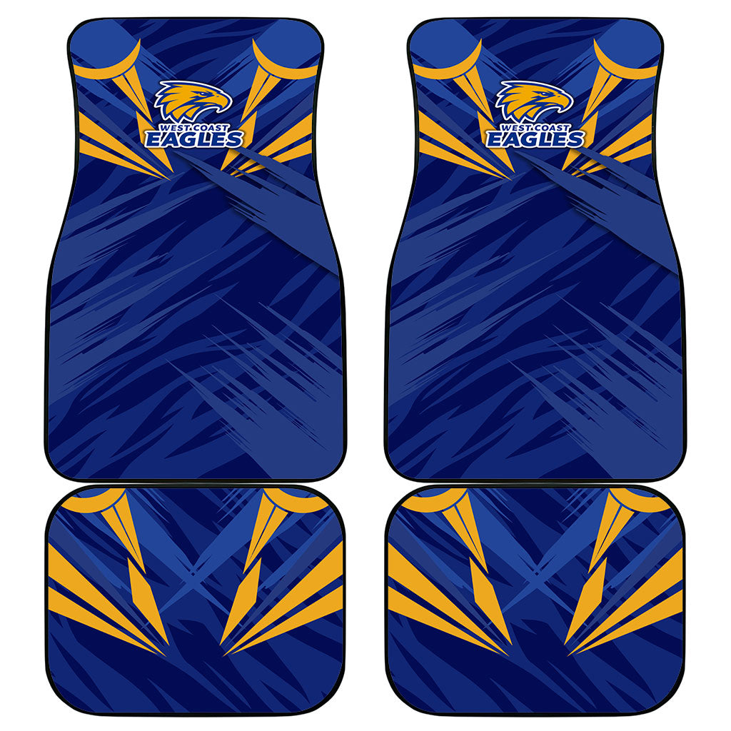 West Coast Eagles Australian Football Car Mats Powerful Eagle Mascot - Bold Team Colors