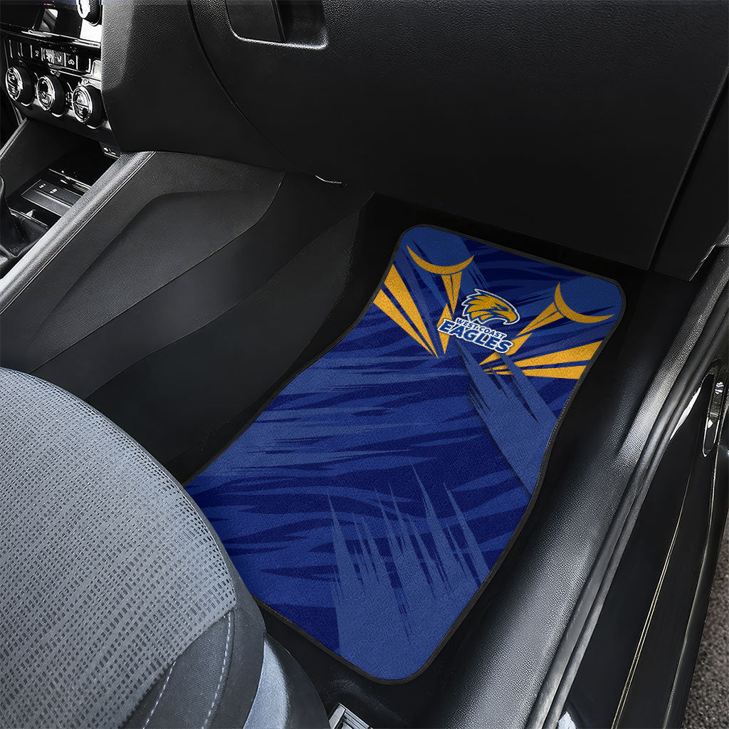 West Coast Eagles Australian Football Car Mats Powerful Eagle Mascot - Bold Team Colors