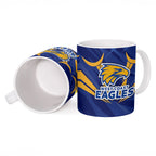 West Coast Eagles Australian Football Ceramic Mug Powerful Eagle Mascot - Bold Team Colors