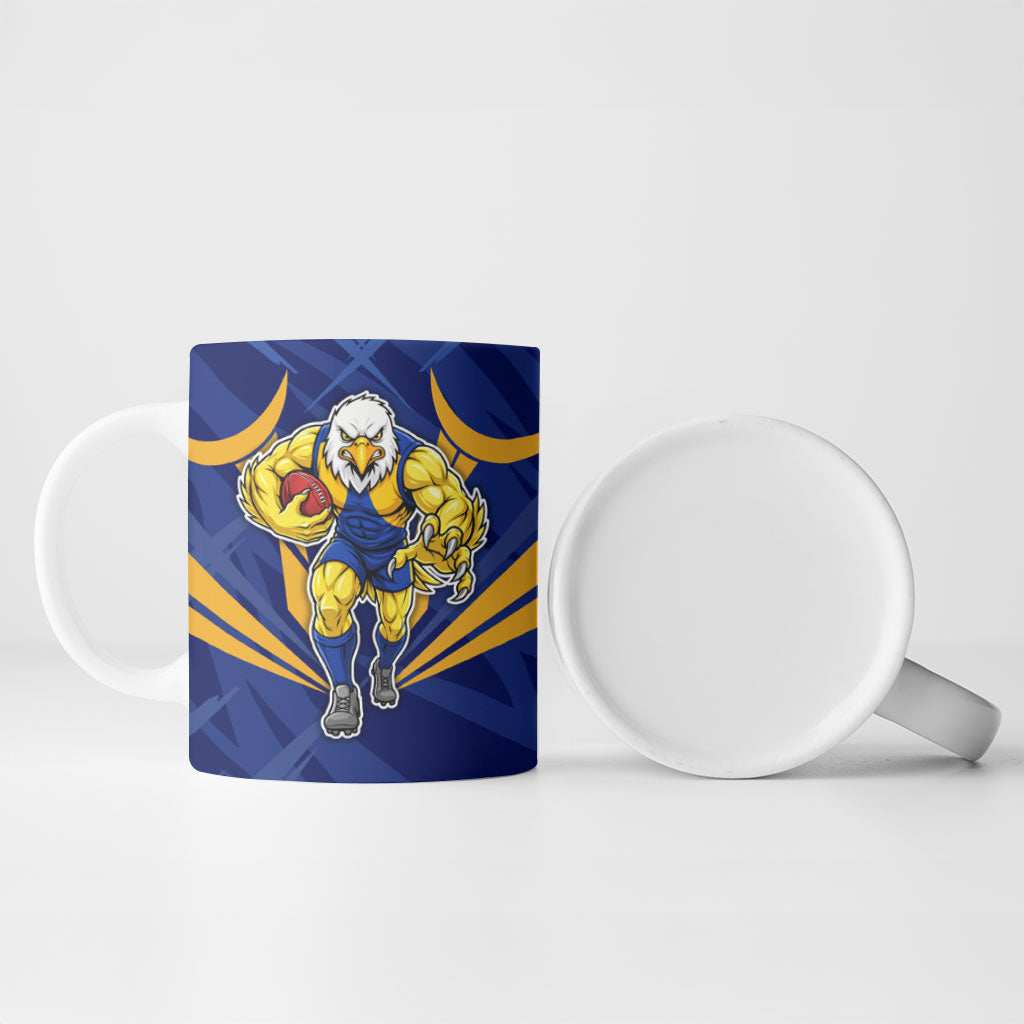 West Coast Eagles Australian Football Ceramic Mug Powerful Eagle Mascot - Bold Team Colors