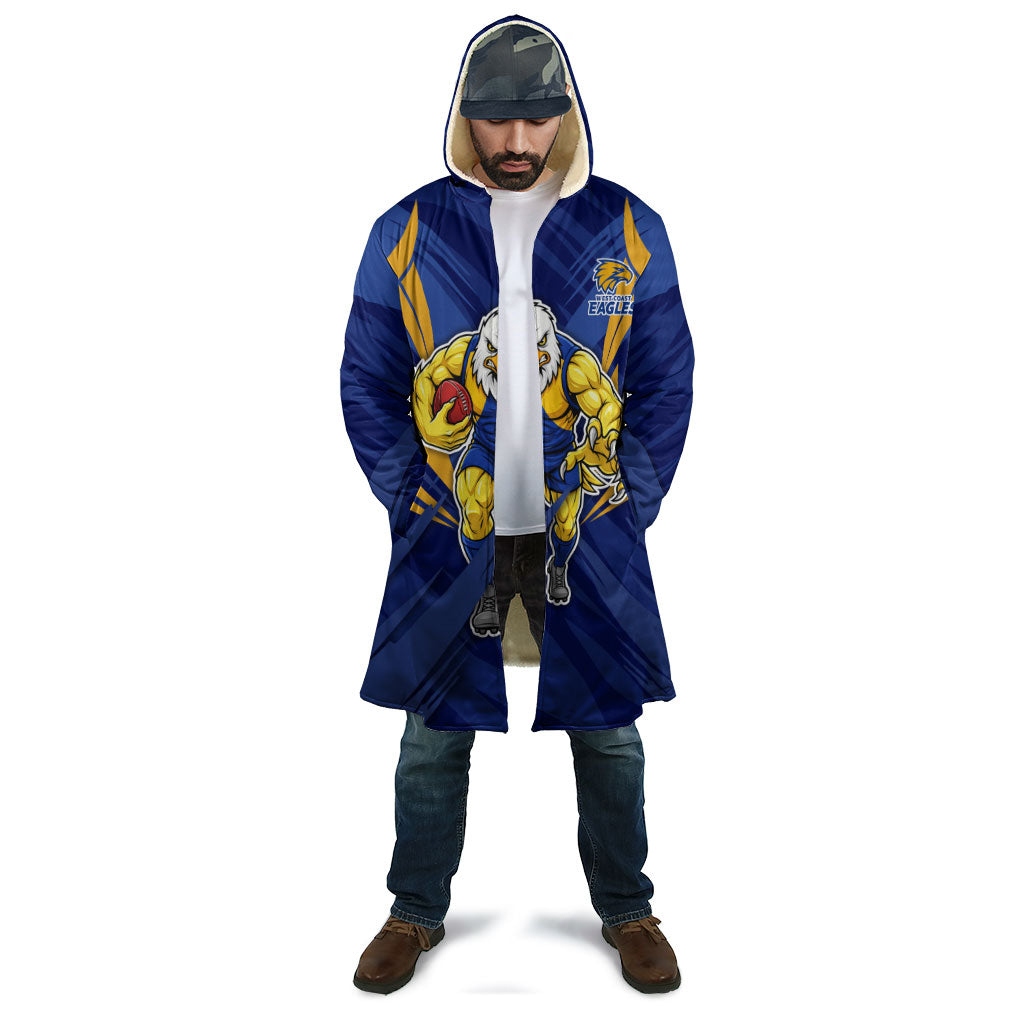 West Coast Eagles Australian Football Cloak Powerful Eagle Mascot - Bold Team Colors
