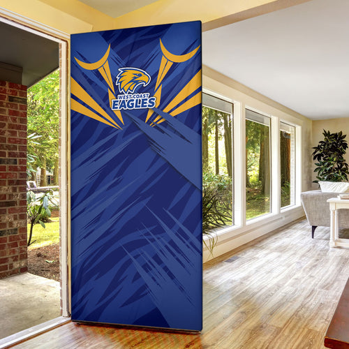 West Coast Eagles Australian Football Door Cover Powerful Eagle Mascot - Bold Team Colors