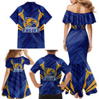 West Coast Eagles Australian Football Family Matching Mermaid Dress and Hawaiian Shirt Powerful Eagle Mascot - Bold Team Colors