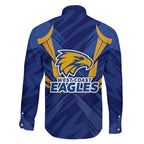 West Coast Eagles Australian Football Family Matching Mermaid Dress and Hawaiian Shirt Powerful Eagle Mascot - Bold Team Colors
