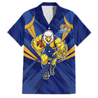 West Coast Eagles Australian Football Family Matching Off Shoulder Maxi Dress and Hawaiian Shirt Powerful Eagle Mascot - Bold Team Colors