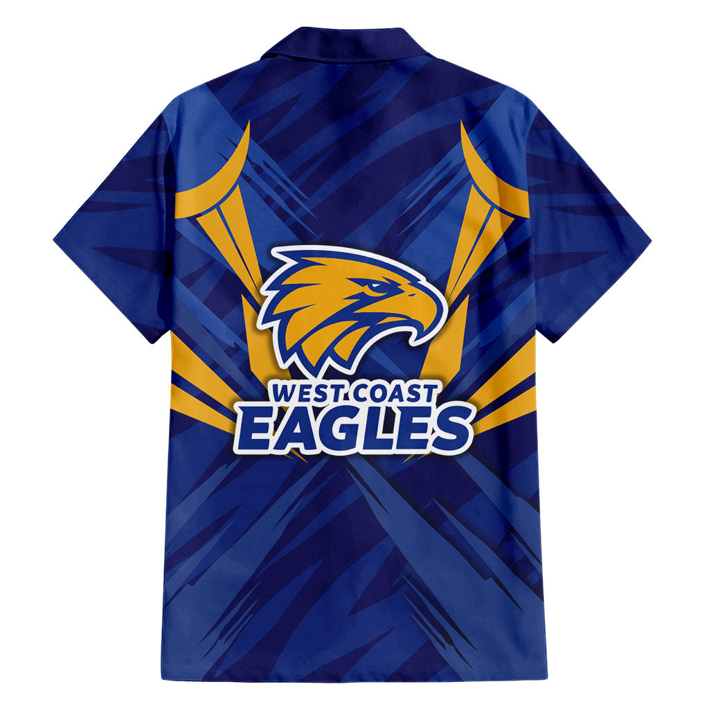 West Coast Eagles Australian Football Family Matching Puletasi and Hawaiian Shirt Powerful Eagle Mascot - Bold Team Colors