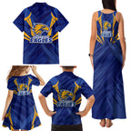 West Coast Eagles Australian Football Family Matching Tank Maxi Dress and Hawaiian Shirt Powerful Eagle Mascot - Bold Team Colors
