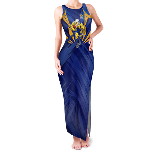 West Coast Eagles Australian Football Family Matching Tank Maxi Dress and Hawaiian Shirt Powerful Eagle Mascot - Bold Team Colors