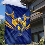 West Coast Eagles Australian Football Garden Flag Powerful Eagle Mascot - Bold Team Colors