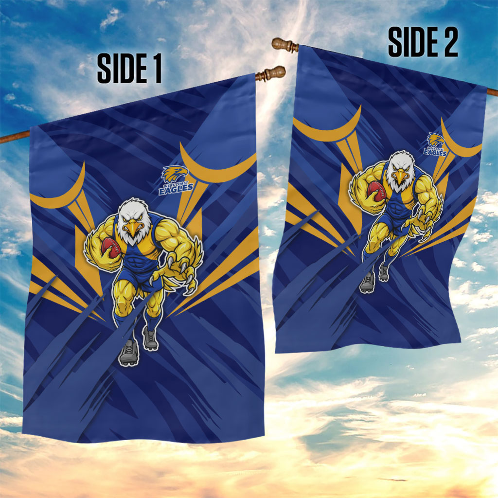 West Coast Eagles Australian Football Garden Flag Powerful Eagle Mascot - Bold Team Colors