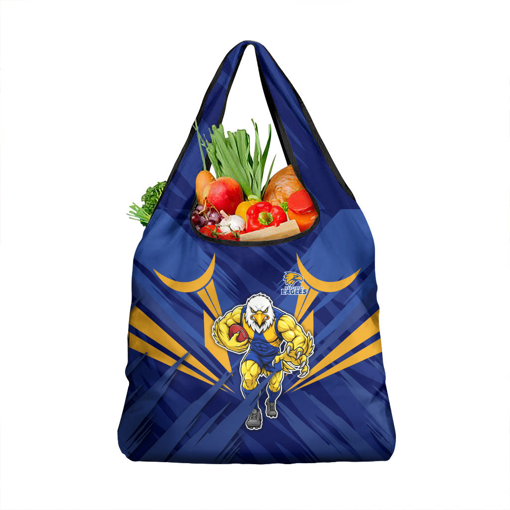 West Coast Eagles Australian Football Grocery Bag Powerful Eagle Mascot - Bold Team Colors