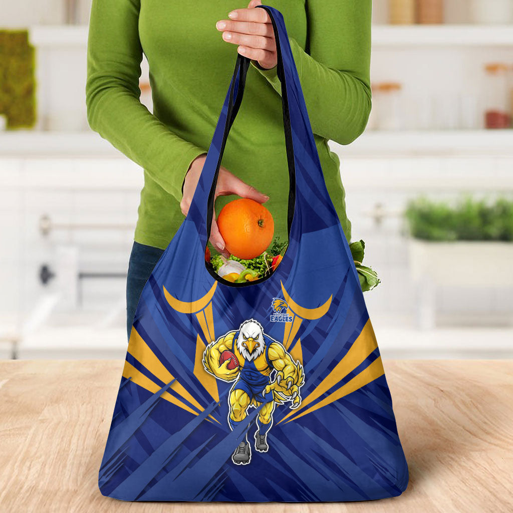 West Coast Eagles Australian Football Grocery Bag Powerful Eagle Mascot - Bold Team Colors