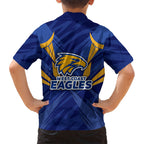 West Coast Eagles Australian Football Hawaiian Shirt Powerful Eagle Mascot - Bold Team Colors