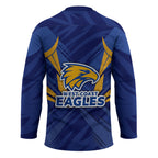 West Coast Eagles Australian Football Hockey Jersey Powerful Eagle Mascot - Bold Team Colors