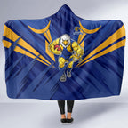 West Coast Eagles Australian Football Hooded Blanket Powerful Eagle Mascot - Bold Team Colors