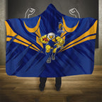 West Coast Eagles Australian Football Hooded Blanket Powerful Eagle Mascot - Bold Team Colors