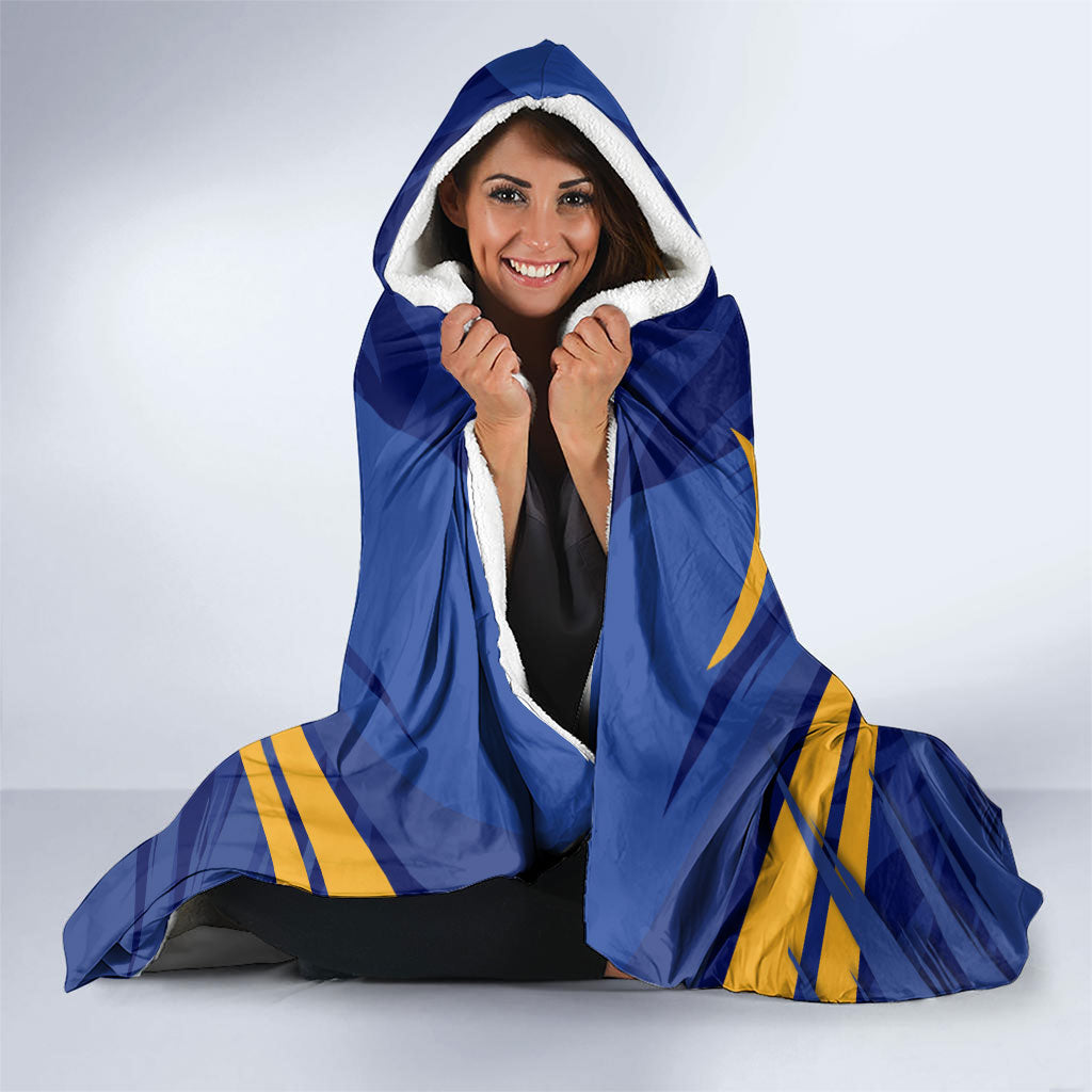 West Coast Eagles Australian Football Hooded Blanket Powerful Eagle Mascot - Bold Team Colors