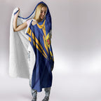West Coast Eagles Australian Football Hooded Blanket Powerful Eagle Mascot - Bold Team Colors