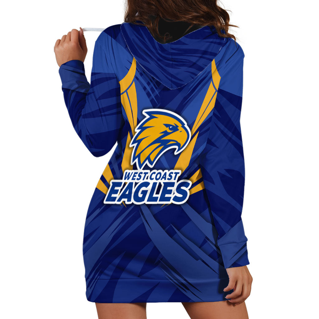 West Coast Eagles Australian Football Hoodie Dress Powerful Eagle Mascot - Bold Team Colors