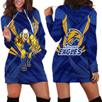 West Coast Eagles Australian Football Hoodie Dress Powerful Eagle Mascot - Bold Team Colors