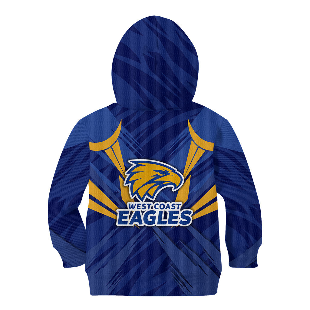 West Coast Eagles Australian Football Kid Hoodie Powerful Eagle Mascot - Bold Team Colors