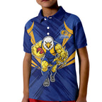 West Coast Eagles Australian Football Kid Polo Shirt Powerful Eagle Mascot - Bold Team Colors