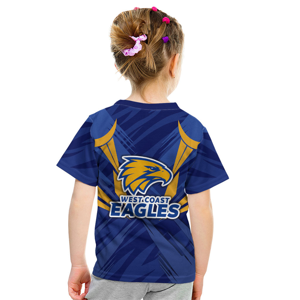 West Coast Eagles Australian Football Kid T Shirt Powerful Eagle Mascot - Bold Team Colors