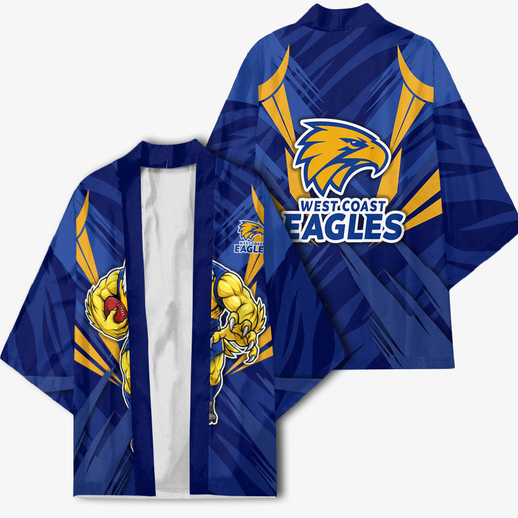 West Coast Eagles Australian Football Kimono Powerful Eagle Mascot - Bold Team Colors
