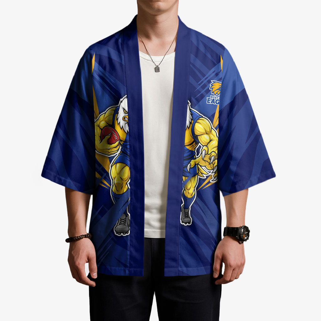 West Coast Eagles Australian Football Kimono Powerful Eagle Mascot - Bold Team Colors