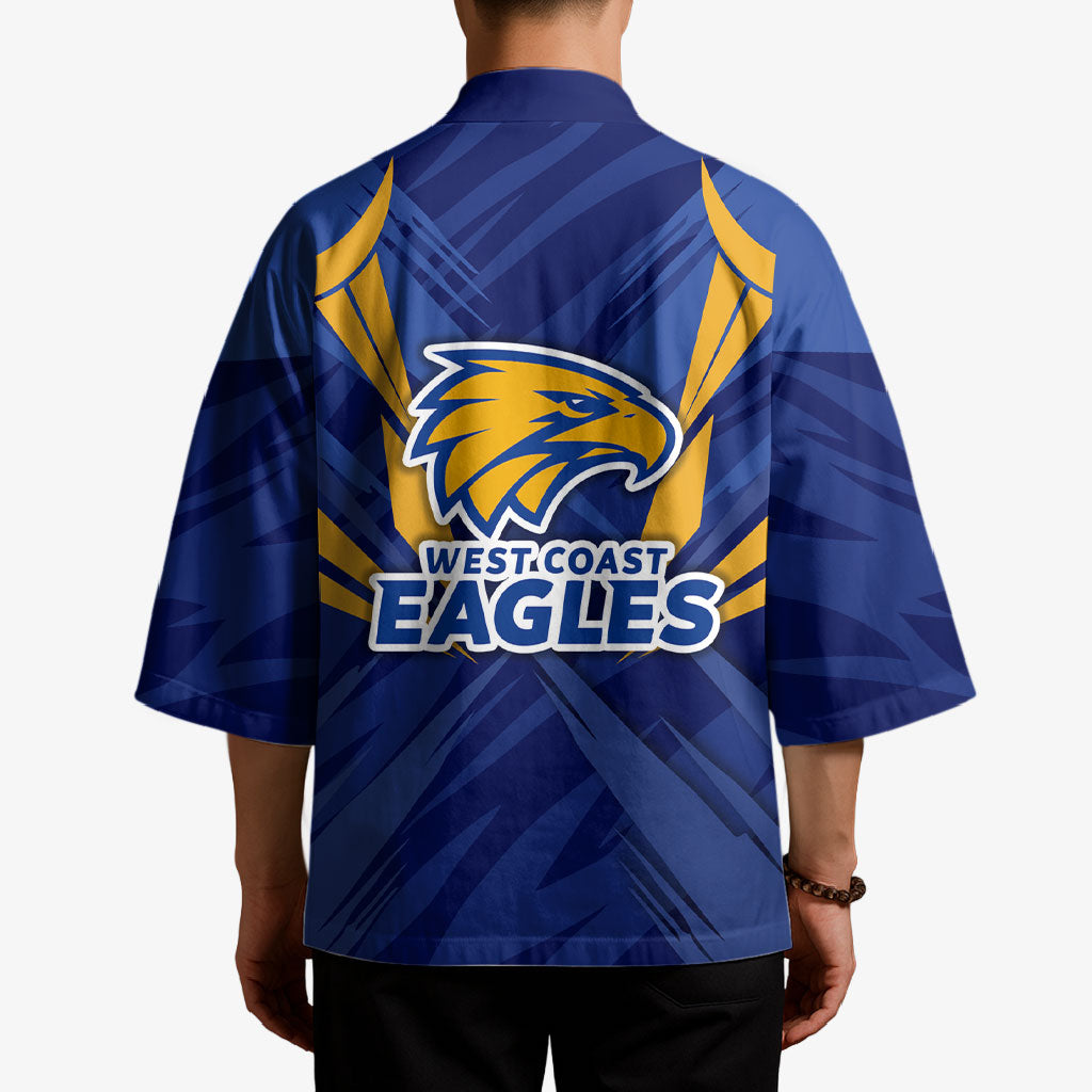 West Coast Eagles Australian Football Kimono Powerful Eagle Mascot - Bold Team Colors