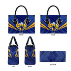 West Coast Eagles Australian Football Leather Bag Powerful Eagle Mascot - Bold Team Colors