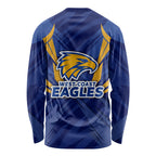 West Coast Eagles Australian Football Long Sleeve Shirt Powerful Eagle Mascot - Bold Team Colors