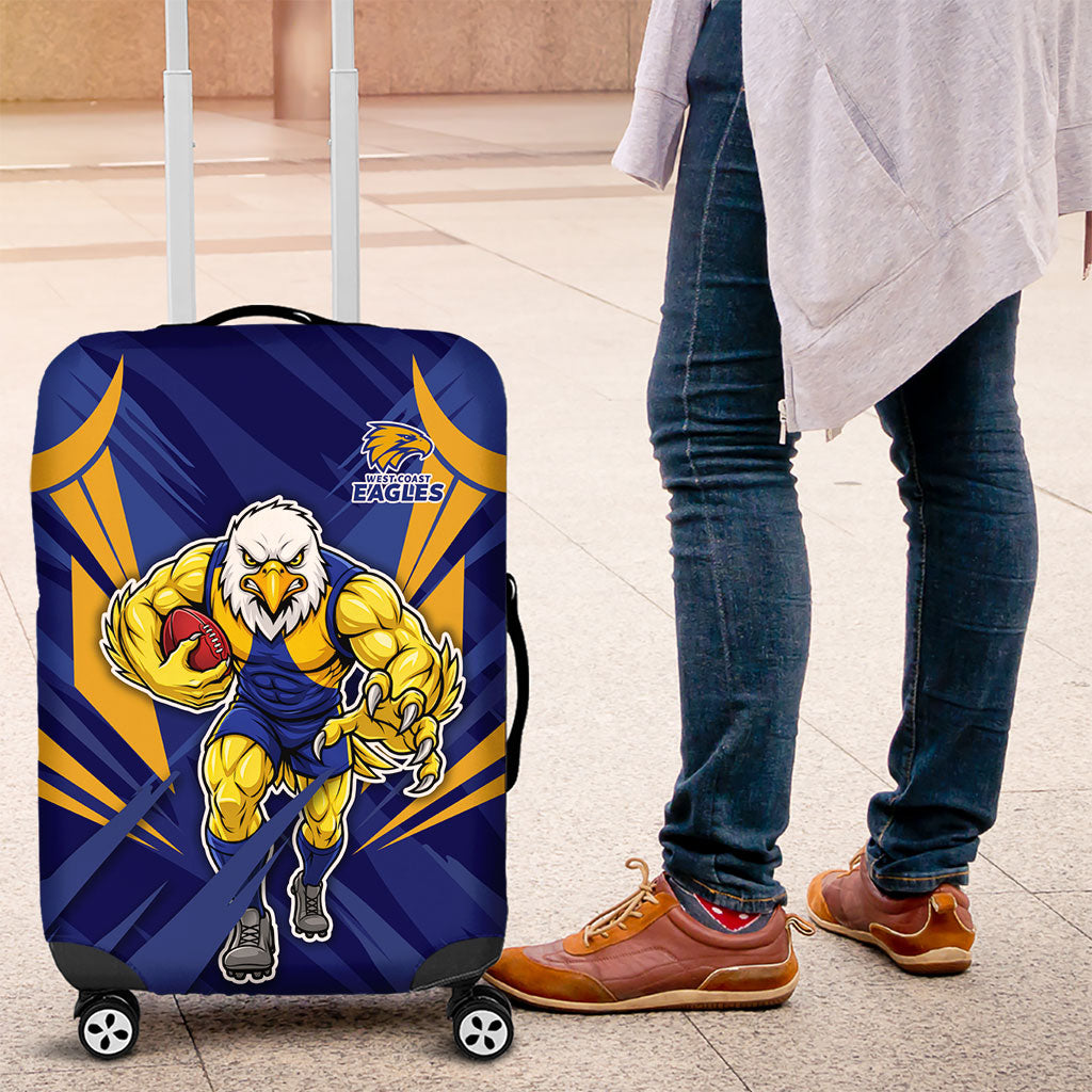 West Coast Eagles Australian Football Luggage Cover Powerful Eagle Mascot - Bold Team Colors