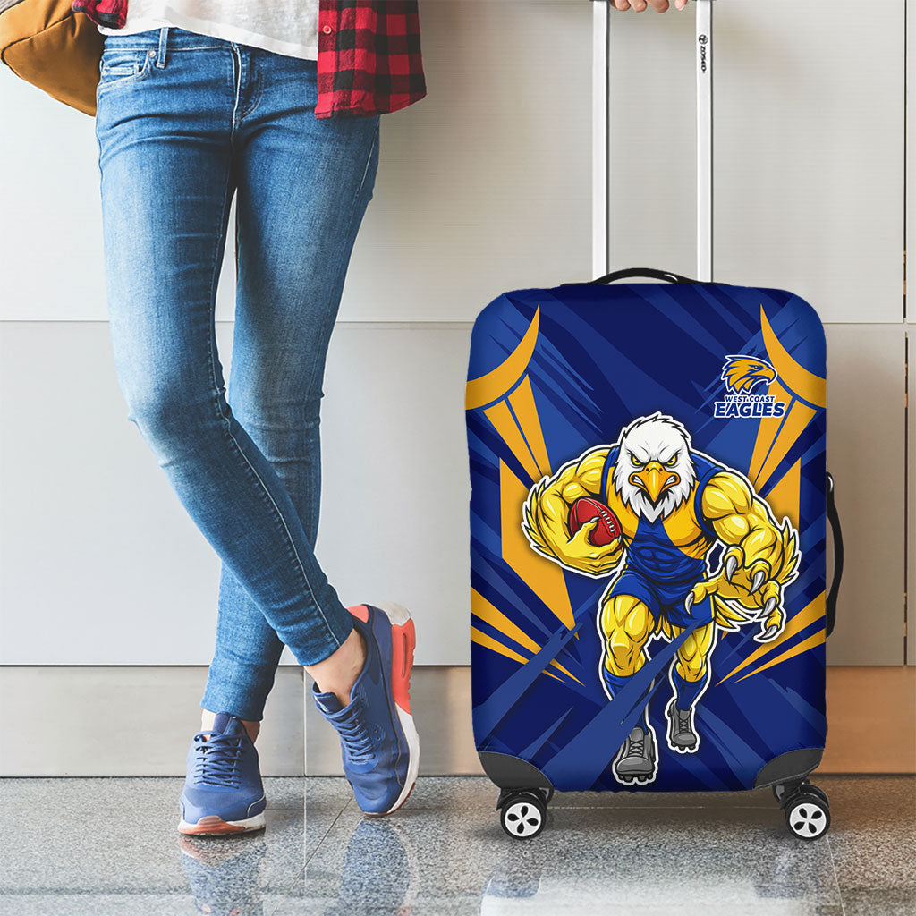 West Coast Eagles Australian Football Luggage Cover Powerful Eagle Mascot - Bold Team Colors