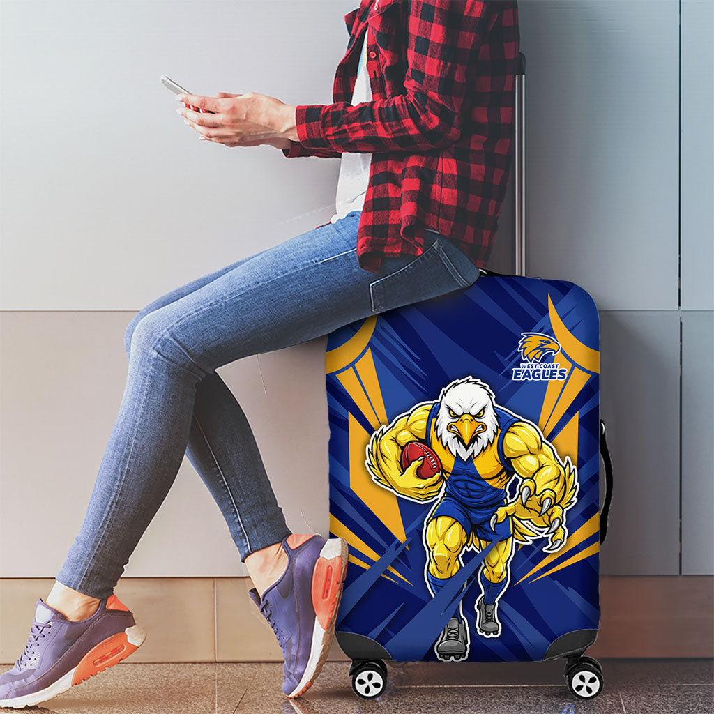 West Coast Eagles Australian Football Luggage Cover Powerful Eagle Mascot - Bold Team Colors