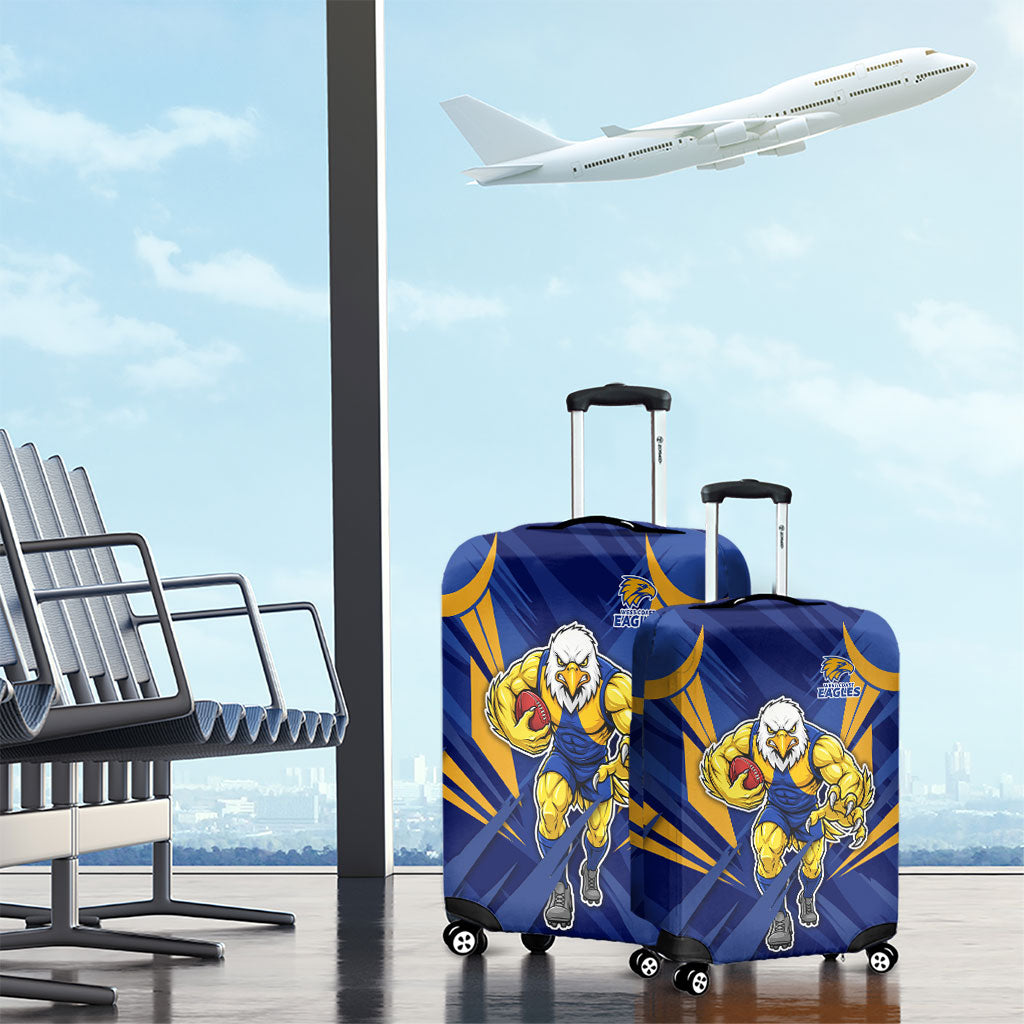 West Coast Eagles Australian Football Luggage Cover Powerful Eagle Mascot - Bold Team Colors