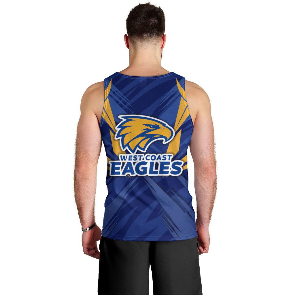 West Coast Eagles Australian Football Men Tank Top Powerful Eagle Mascot - Bold Team Colors