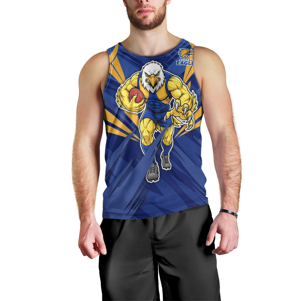 West Coast Eagles Australian Football Men Tank Top Powerful Eagle Mascot - Bold Team Colors