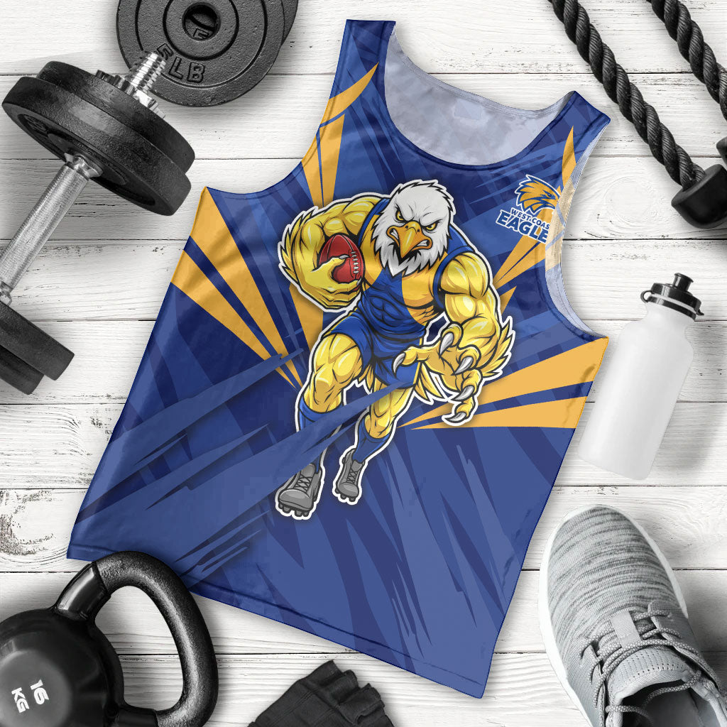 West Coast Eagles Australian Football Men Tank Top Powerful Eagle Mascot - Bold Team Colors