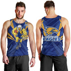 West Coast Eagles Australian Football Men Tank Top Powerful Eagle Mascot - Bold Team Colors