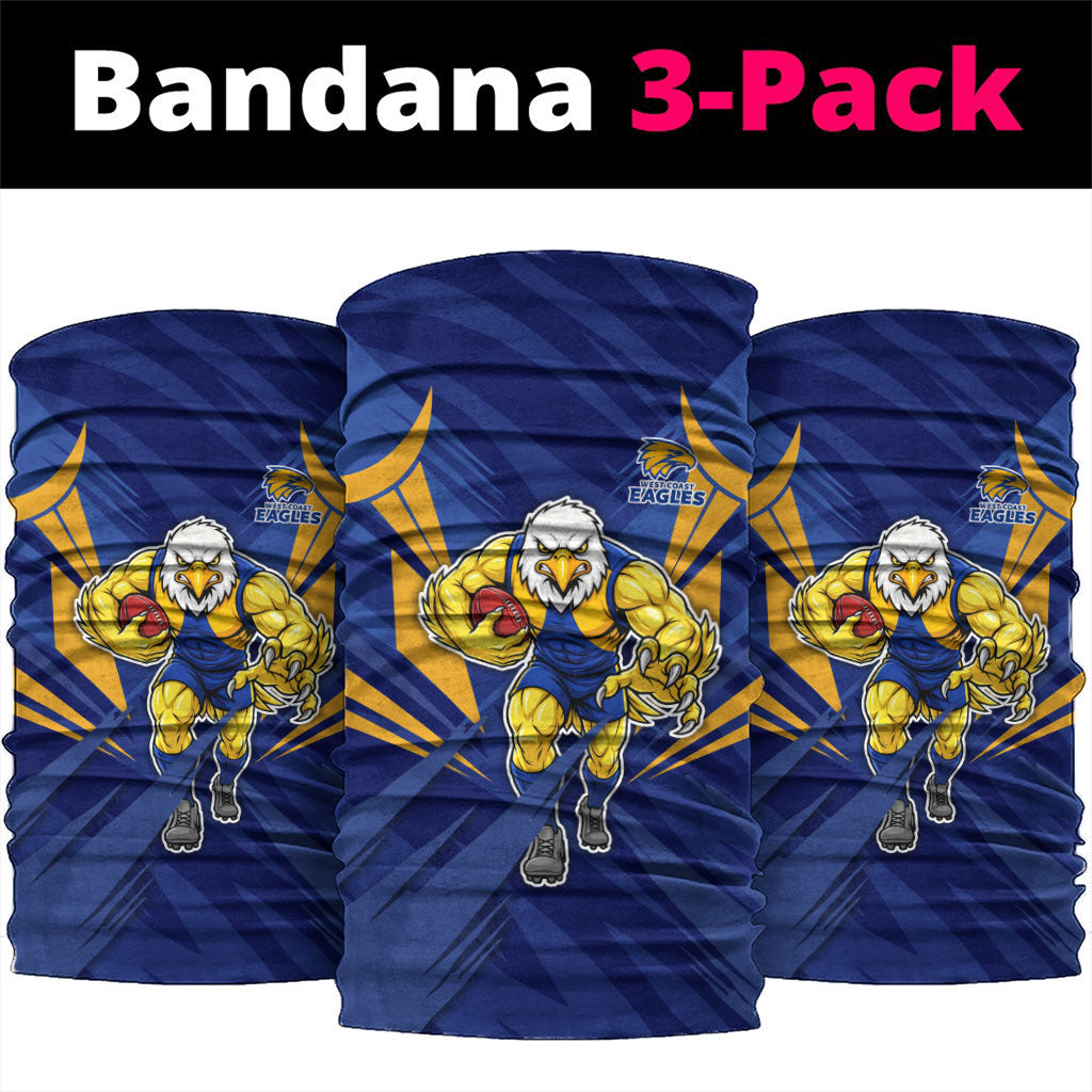 West Coast Eagles Australian Football Neck Gaiter Powerful Eagle Mascot - Bold Team Colors