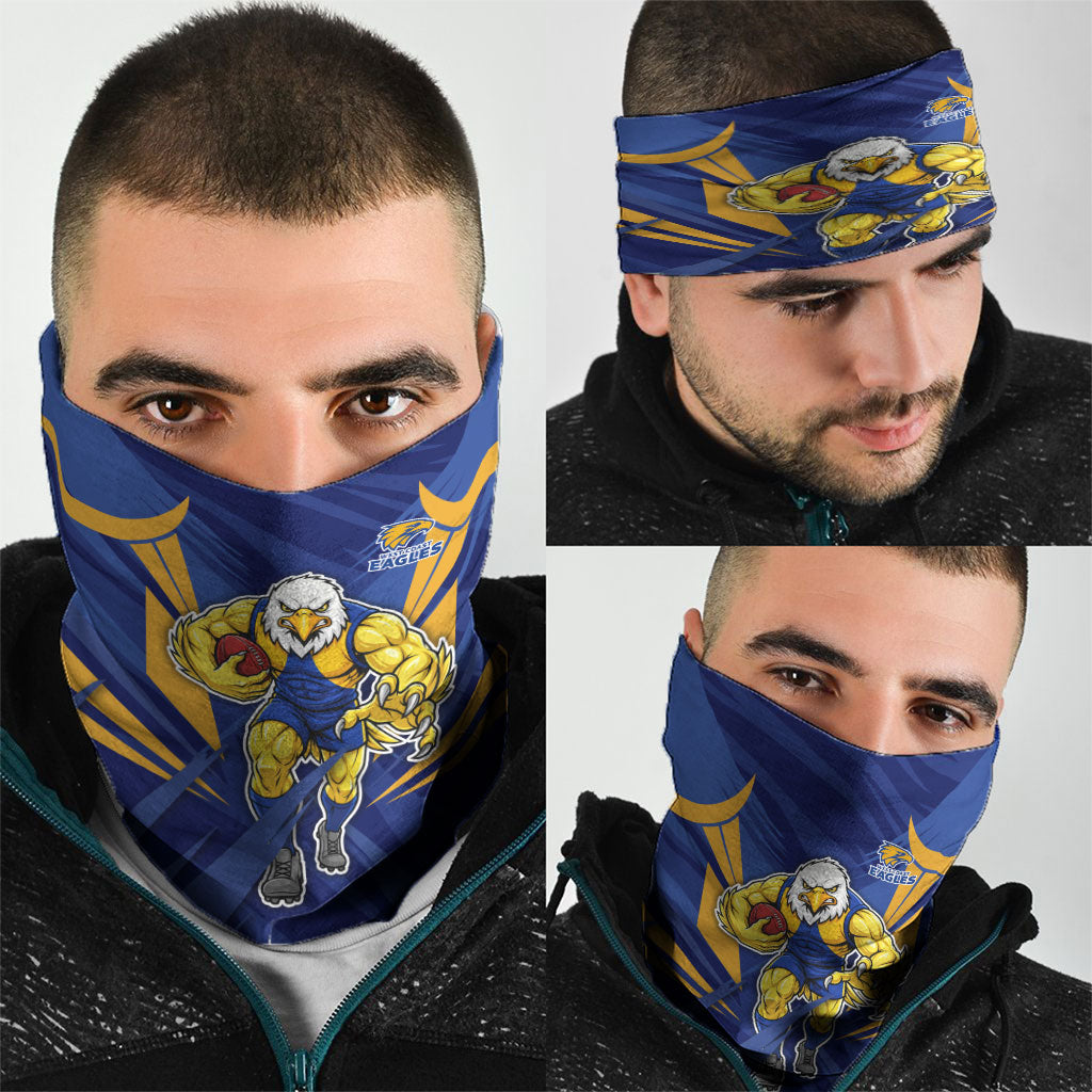 West Coast Eagles Australian Football Neck Gaiter Powerful Eagle Mascot - Bold Team Colors