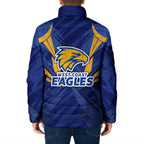 West Coast Eagles Australian Football Padded Jacket Powerful Eagle Mascot - Bold Team Colors
