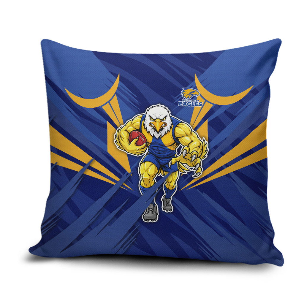 West Coast Eagles Australian Football Pillow Cover Powerful Eagle Mascot - Bold Team Colors
