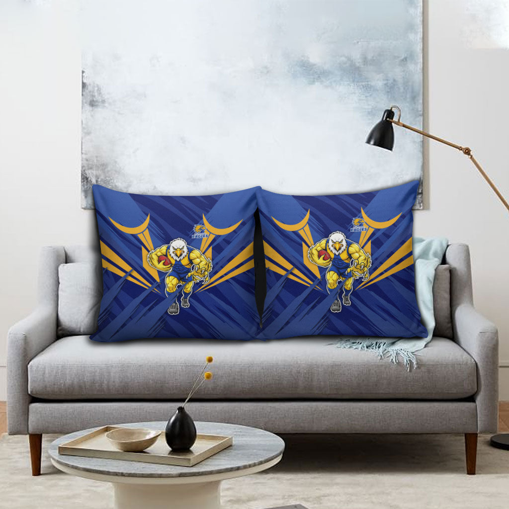 West Coast Eagles Australian Football Pillow Cover Powerful Eagle Mascot - Bold Team Colors