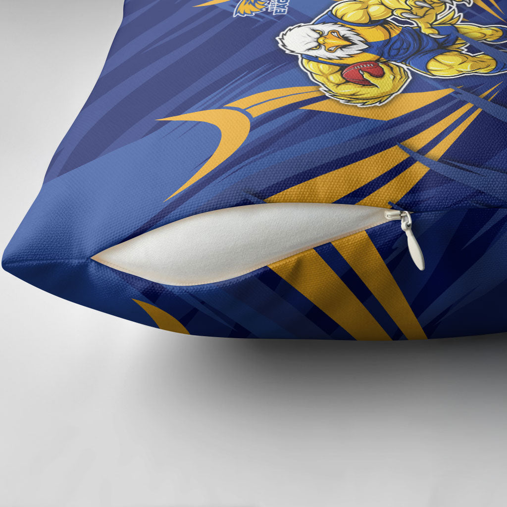 West Coast Eagles Australian Football Pillow Cover Powerful Eagle Mascot - Bold Team Colors