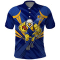 West Coast Eagles Australian Football Polo Shirt Powerful Eagle Mascot - Bold Team Colors